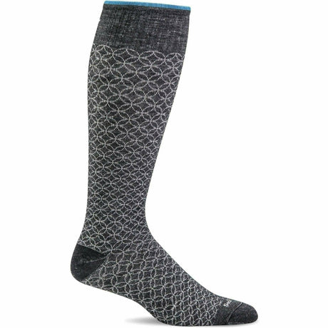 Sockwell Womens Featherweight Fancy Moderate Compression Knee High Socks  -  Small/Medium / Black Multi
