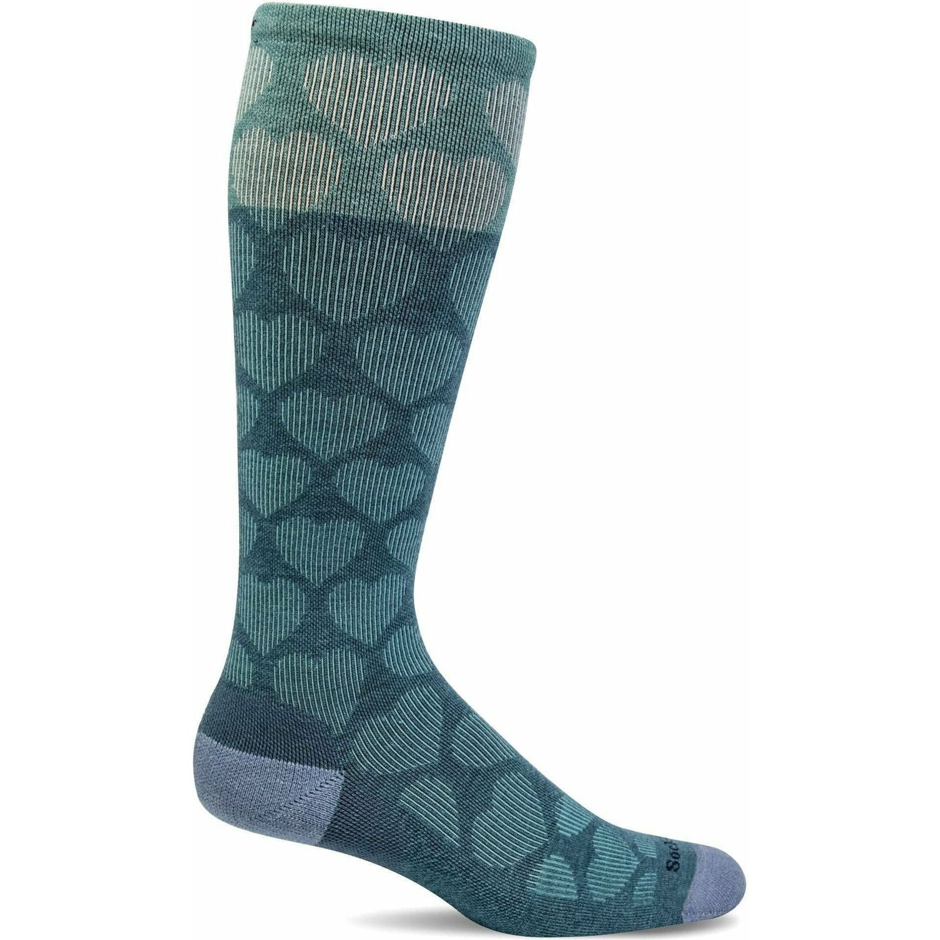 Sockwell Womens Heart Throb Moderate Compression Socks  -  Small/Medium / Blue Ridge