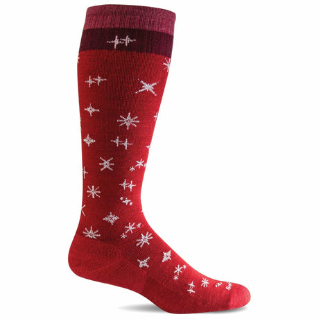 Sockwell Womens Twinkle Firm Compression Knee-High Socks  -  Small/Medium / Ruby