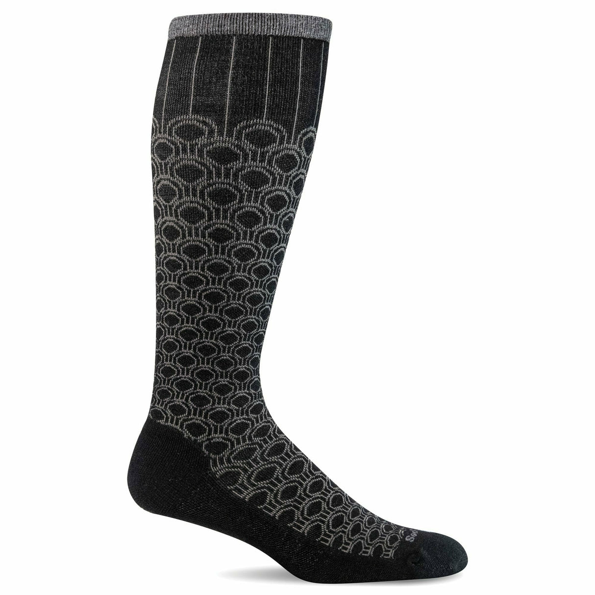 Sockwell Womens Deco Dot Moderate Compression Knee-High Socks  -  Small/Medium / Black