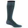Sockwell Womens Deco Dot Moderate Compression Knee-High Socks  -  Small/Medium / Blue Ridge