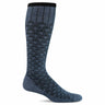 Sockwell Womens Deco Dot Moderate Compression Knee-High Socks  -  Small/Medium / Denim