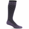 Sockwell Womens Deco Dot Moderate Compression Knee-High Socks  -  Small/Medium / Plum