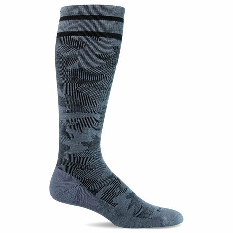 Sockwell Womens Camo Twill Moderate Compression Knee-High Socks  -  Small/Medium / Bluestone