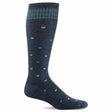 Sockwell Womens Full Heart Wide Calf Fit Moderate Compression Socks  -  Small/Medium / Denim