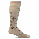 Sockwell Womens Field Flower Moderate Compression Socks  -  Small/Medium / Barley