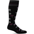 Sockwell Womens Field Flower Moderate Compression Socks  -  Small/Medium / Black