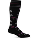 Sockwell Womens Field Flower Moderate Compression Socks  -  Small/Medium / Black