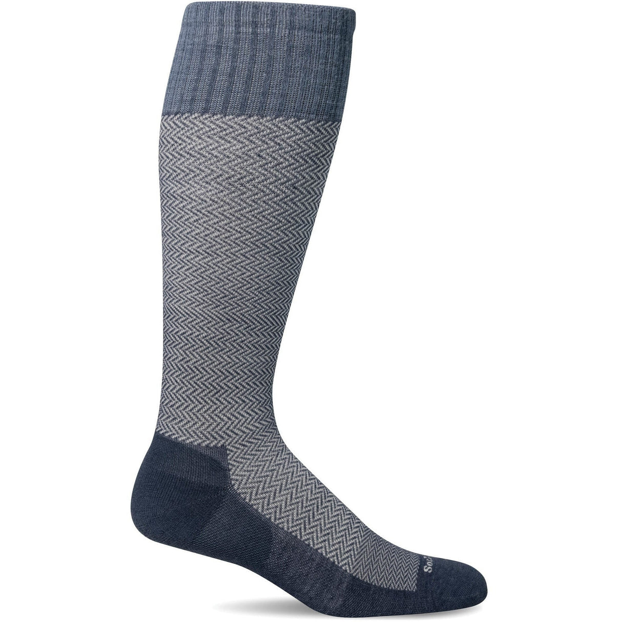 Sockwell Womens Herringbone Firm Compression Knee High Socks  -  Small/Medium / Denim