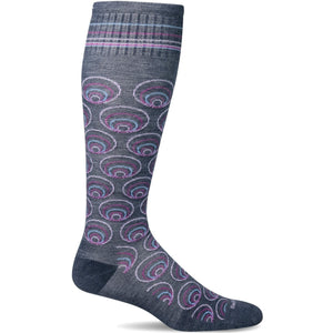 Sockwell Womens Twirl Moderate Compression Knee High Socks  -  Small/Medium / Denim