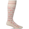 Sockwell Womens Twirl Moderate Compression Knee High Socks  -  Small/Medium / Natural