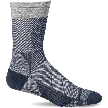 Sockwell Mens Elevate Crew Moderate Compression Socks  -  Medium/Large / Denim