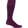 Sockwell Womens Damask Moderate Compression Knee High Socks  -  Small/Medium / Violet