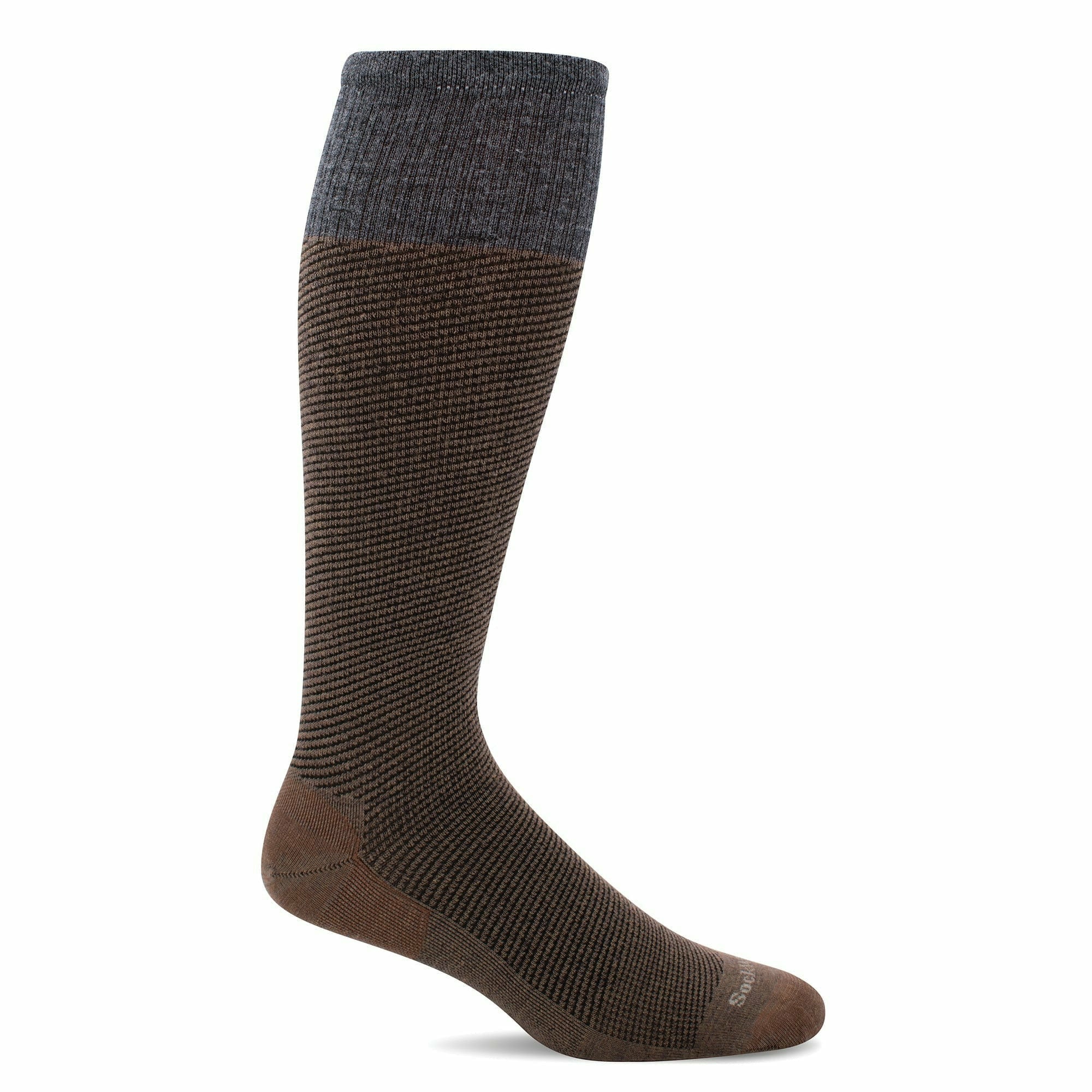 Sockwell Mens Bart Moderate Compression Socks  -  Medium/Large / Bark