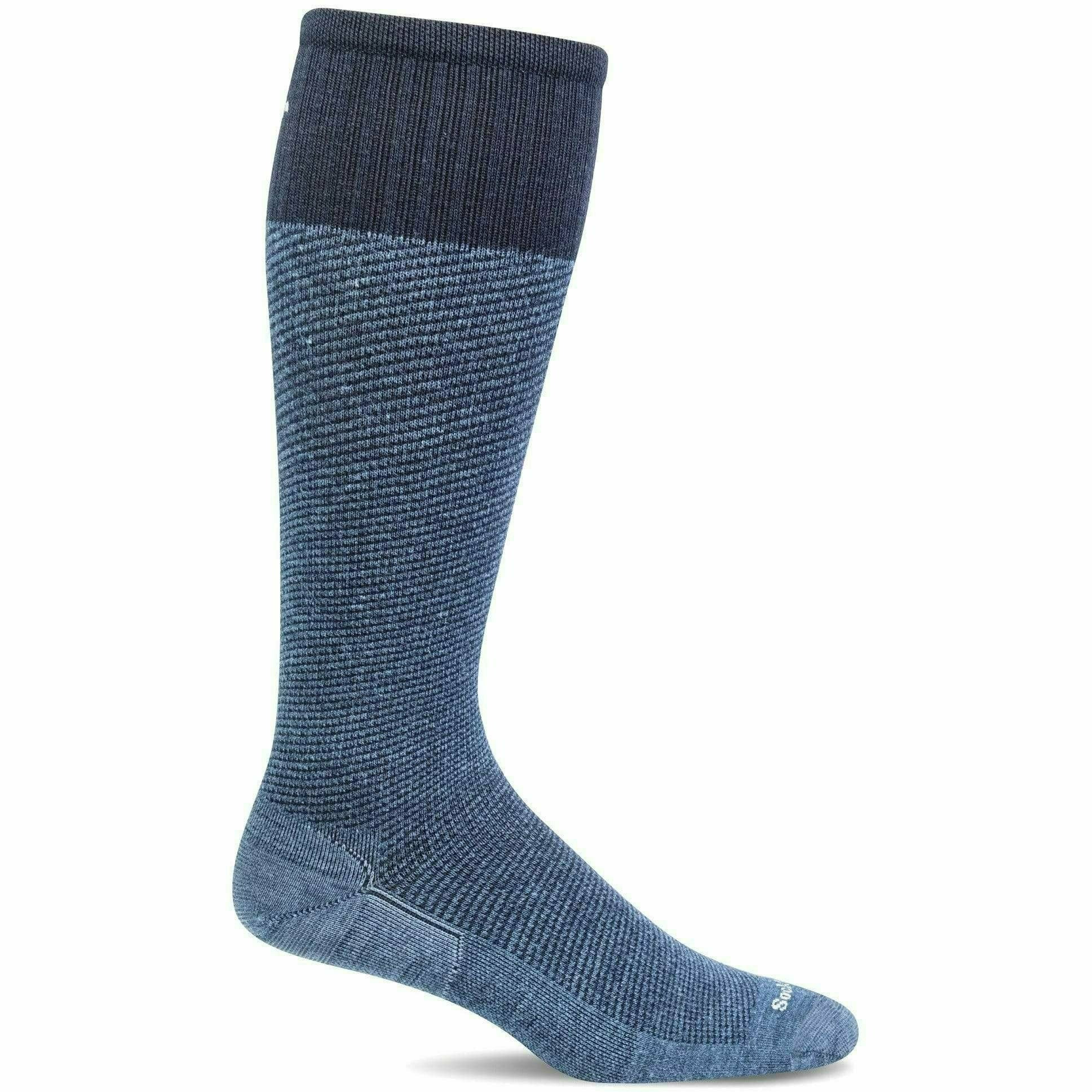 Sockwell Mens Bart Moderate Compression Socks  -  Medium/Large / Denim