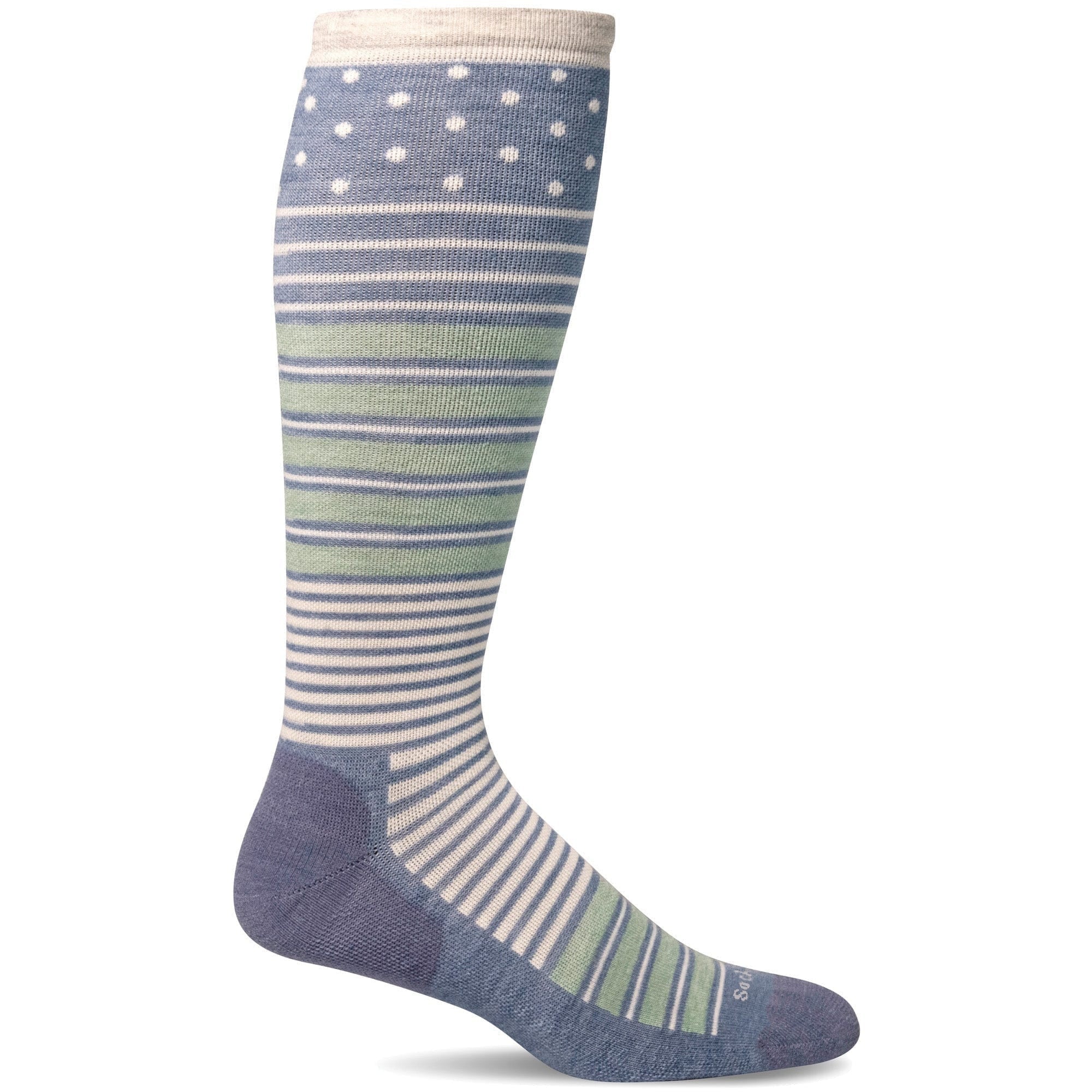 Sockwell Womens Twister Firm Compression Socks  -  Small/Medium / Bluestone