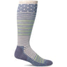 Sockwell Womens Twister Firm Compression Knee High Socks  -  Small/Medium / Bluestone