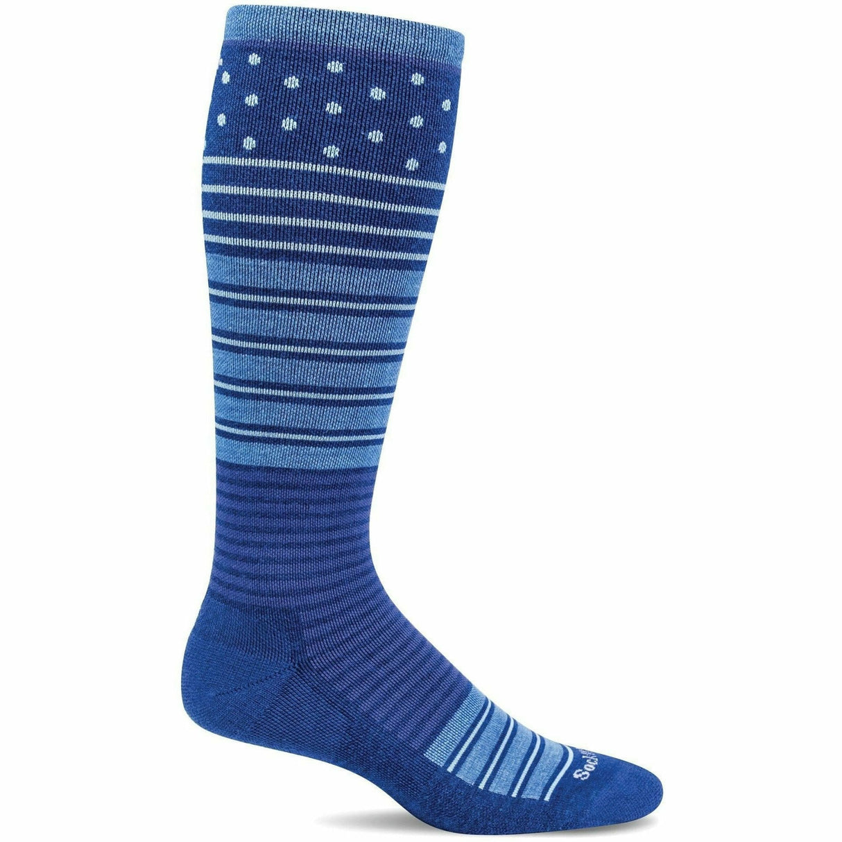 Sockwell Womens Twister Firm Compression Knee High Socks  -  Small/Medium / Ink