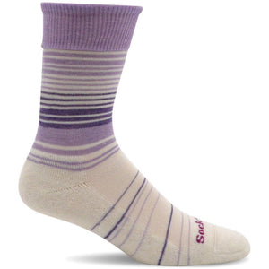 Sockwell Womens Easy Does It Relaxed Fit Crew Socks  -  Small/Medium / Lavender