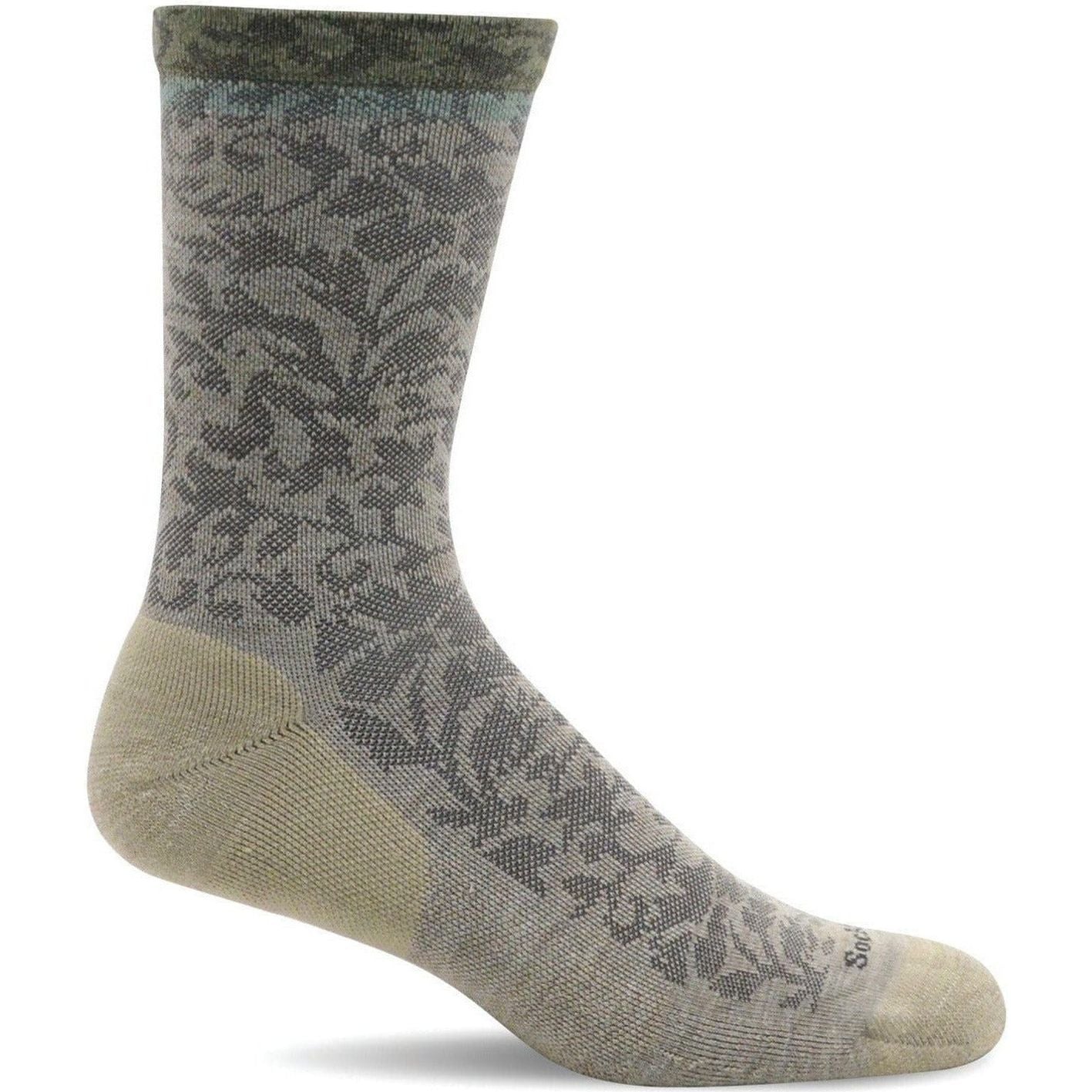 Sockwell Womens Plantar Cush Crew Firm Compression Socks  -  Small/Medium / Barley