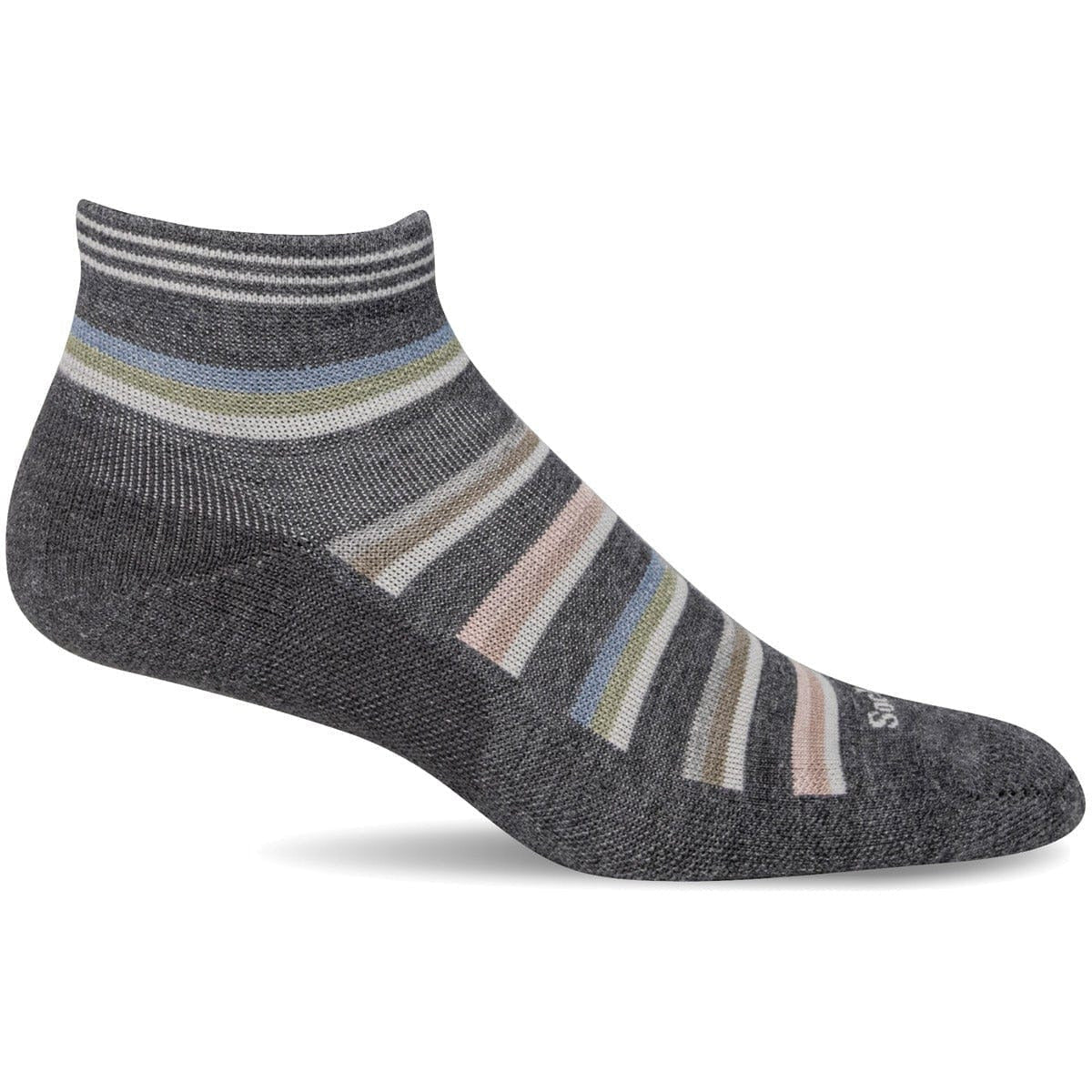 Sockwell Womens Sport Ease Bunion Relief Quarter Socks  -  Small/Medium / Charcoal