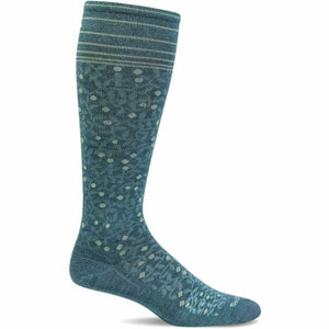 Sockwell Womens New Leaf Firm Compression Knee High Socks  -  Small/Medium / Blue Ridge