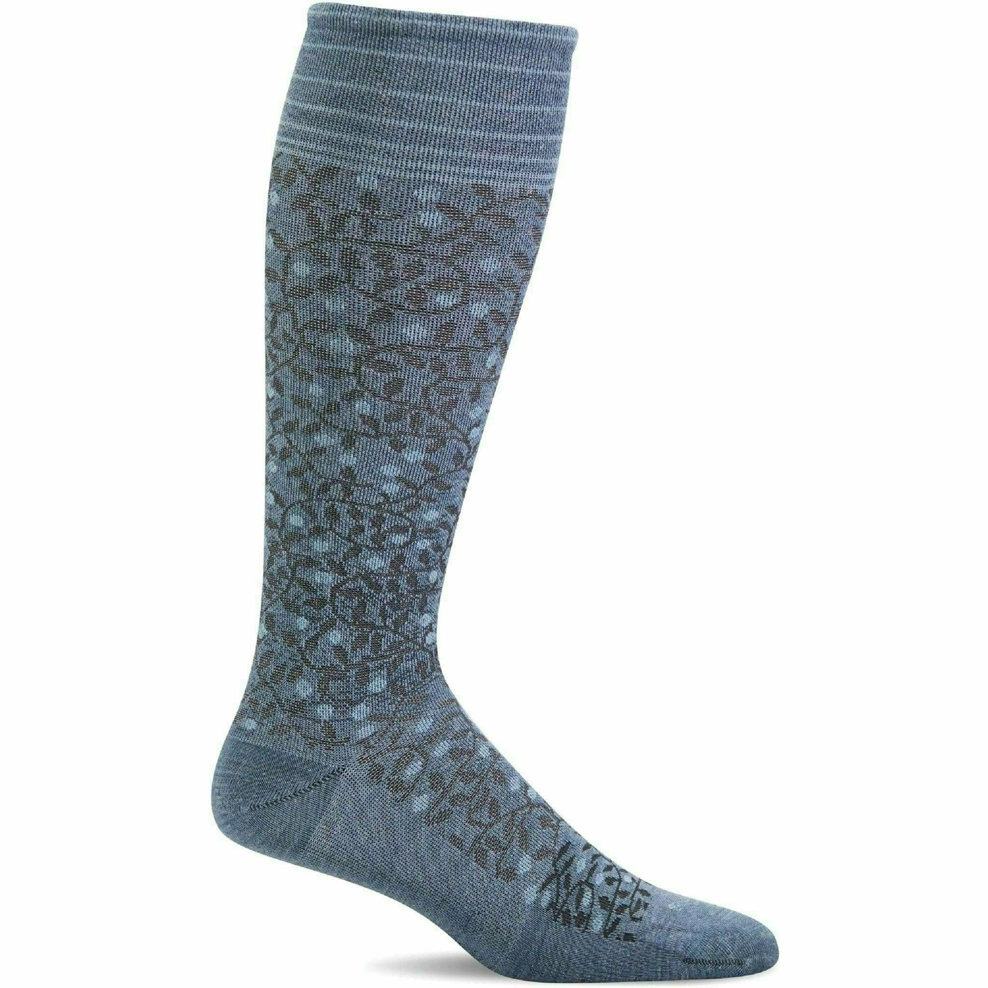 Sockwell Womens New Leaf Firm Compression Socks  -  Small/Medium / Bluestone