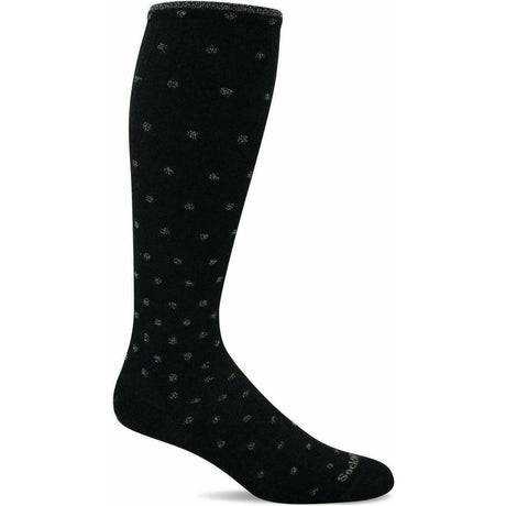 Sockwell Womens On the Spot Moderate Compression Knee High Socks  -  Small/Medium / Black Sparkle