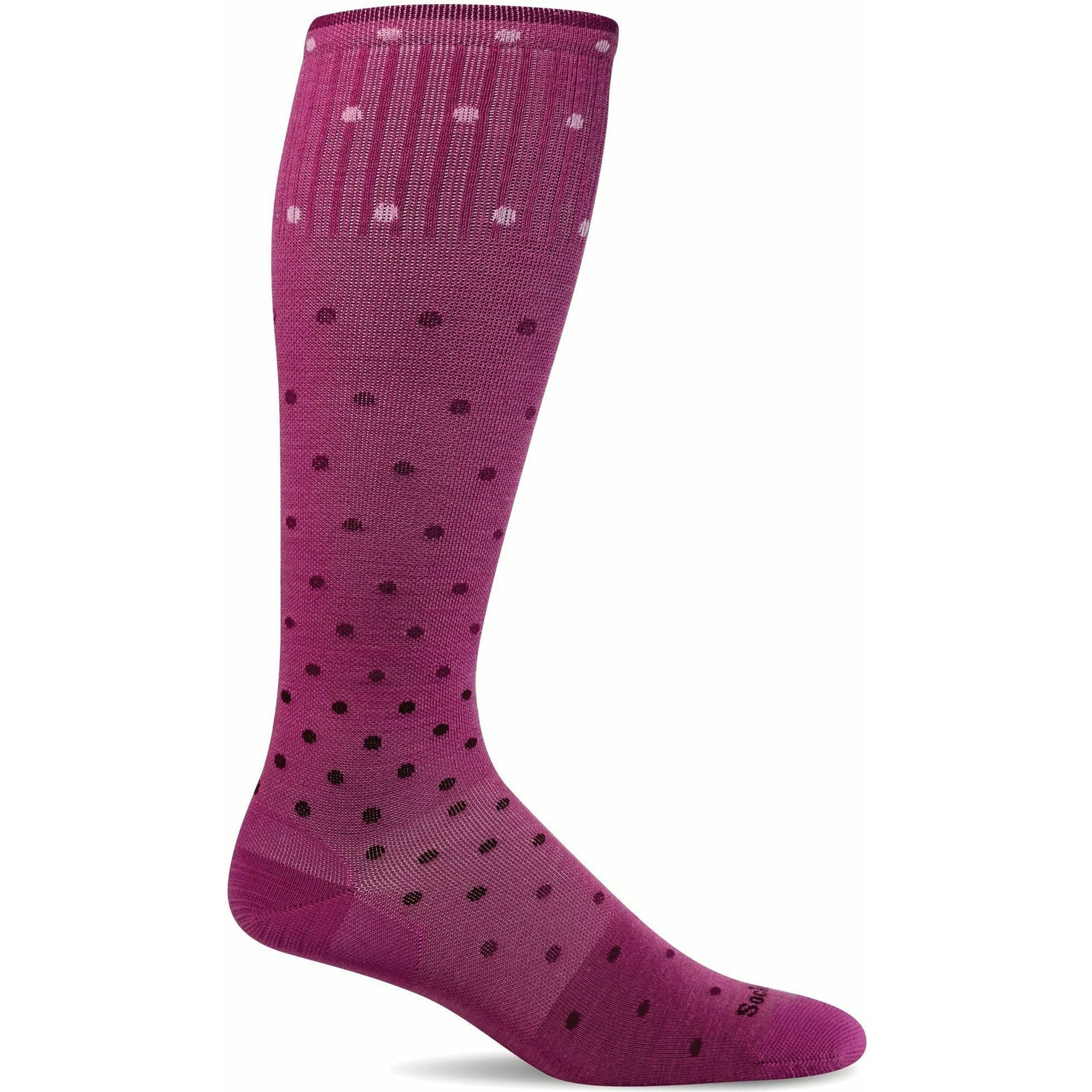 Sockwell Womens On the Spot Moderate Compression Socks  -  Small/Medium / Raspberry