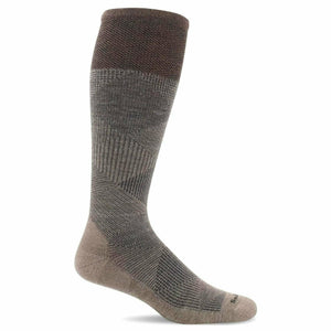 Sockwell Mens Diamond Dandy Moderate Compression OTC Socks  -  Medium/Large / Khaki