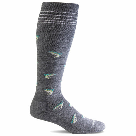 Sockwell Mens Rainbow Rise Moderate Compression OTC Socks  -  Medium/Large / Charcoal