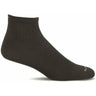 Sockwell Womens Plantar Ease Firm Compression Quarter II Socks  -  Small/Medium / Black Solid