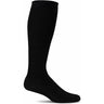 Sockwell Womens Full Floral Moderate Compression Knee High Socks  -  Small/Medium / Black Solid