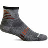 Sockwell Mens Ascend II Moderate Compression Quarter Socks  -  Medium/Large / Gray
