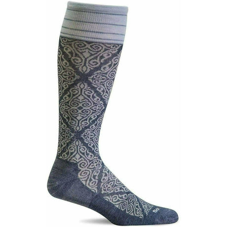 Sockwell Womens The Raj Firm Compression Knee High Socks  -  Small/Medium / Denim