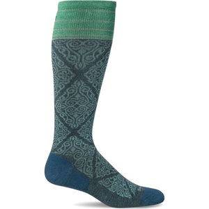 Sockwell Womens The Raj Firm Compression Knee High Socks  -  Small/Medium / Blue Ridge