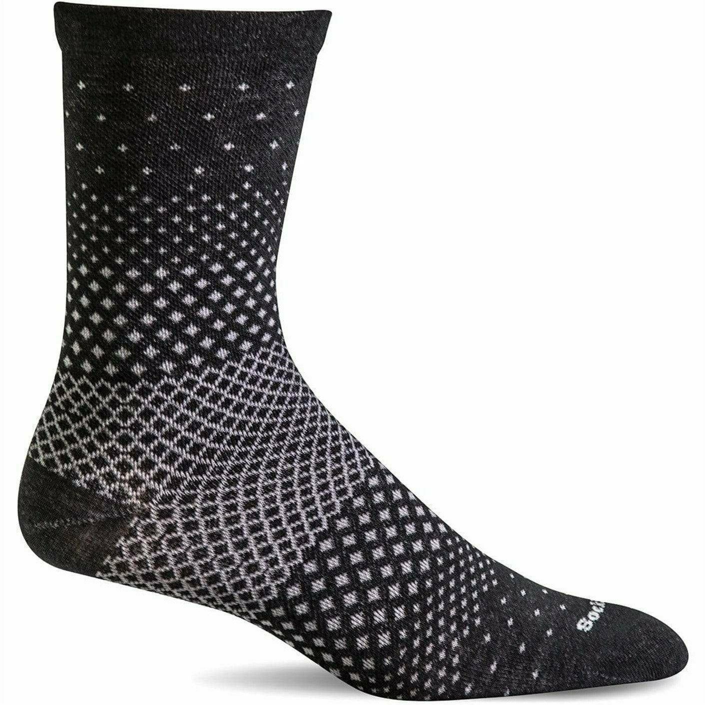 Sockwell Womens Plantar Ease Crew Socks  -  Small/Medium / Black Multi