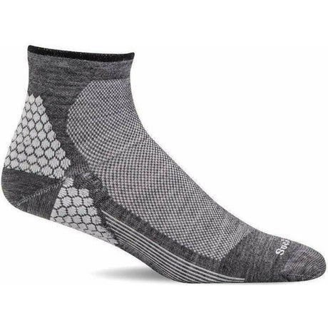 Sockwell Mens Plantar Sport Firm Compression Quarter Socks  -  Medium/Large / Charcoal