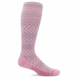 Sockwell Womens Chevron Moderate Compression Knee-High Socks  -  Small/Medium / Lotus