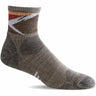 Sockwell Mens Modern Mountain Moderate Compression Quarter Crew Socks  -  Medium/Large / Khaki