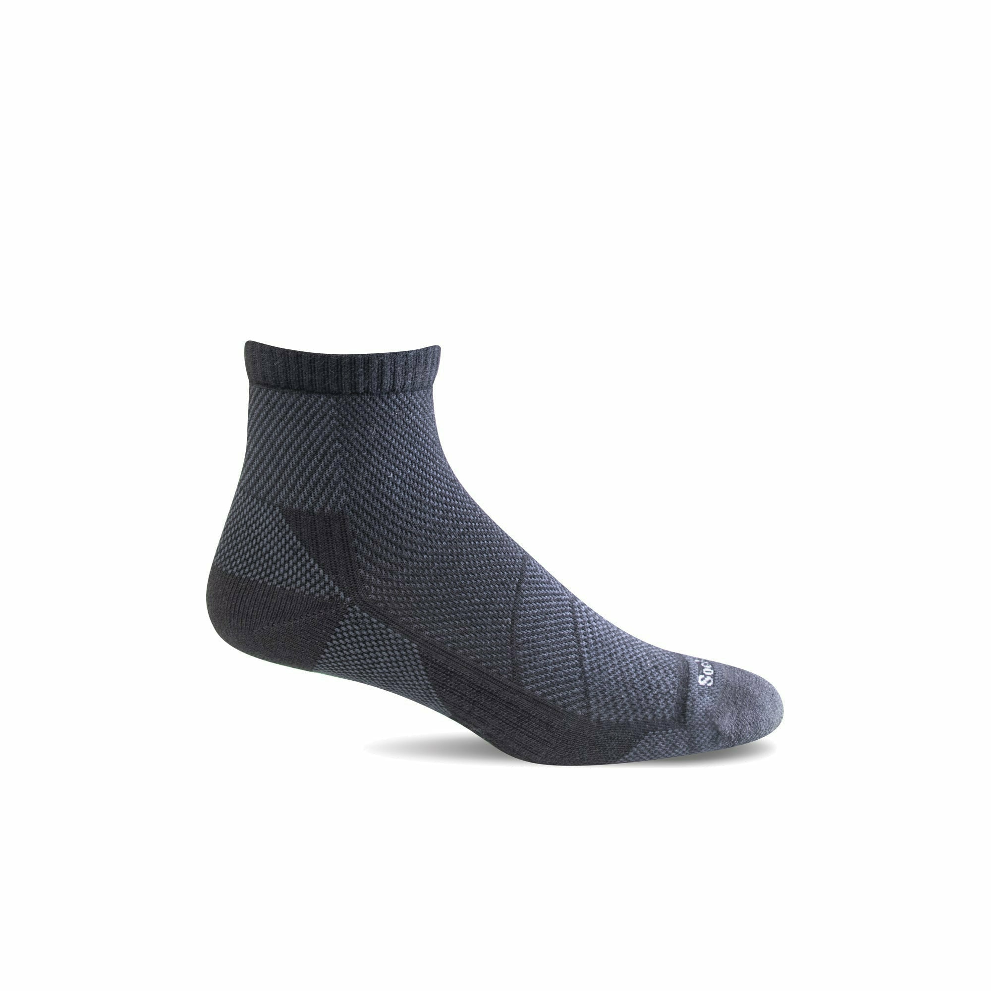 Sockwell Mens Elevate Moderate Compression Mini Crew Socks  -  Medium/Large / Black