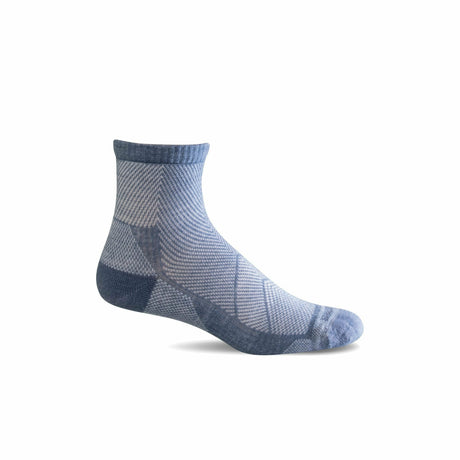Sockwell Womens Elevate Quarter Moderate Compression Socks  -  Small/Medium / Blue Stone