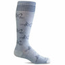 Sockwell Womens Feline Fancy Moderate Compression Knee-High Socks  -  Small/Medium / Chambray