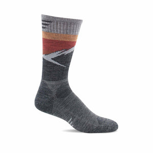 Sockwell Mens Modern Mountain Moderate Compression Crew Socks  -  Medium/Large / Gray