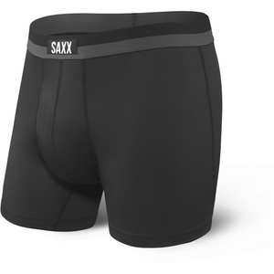 SAXX Mens Sports Mesh Boxer Brief Fly  -  Small / Black