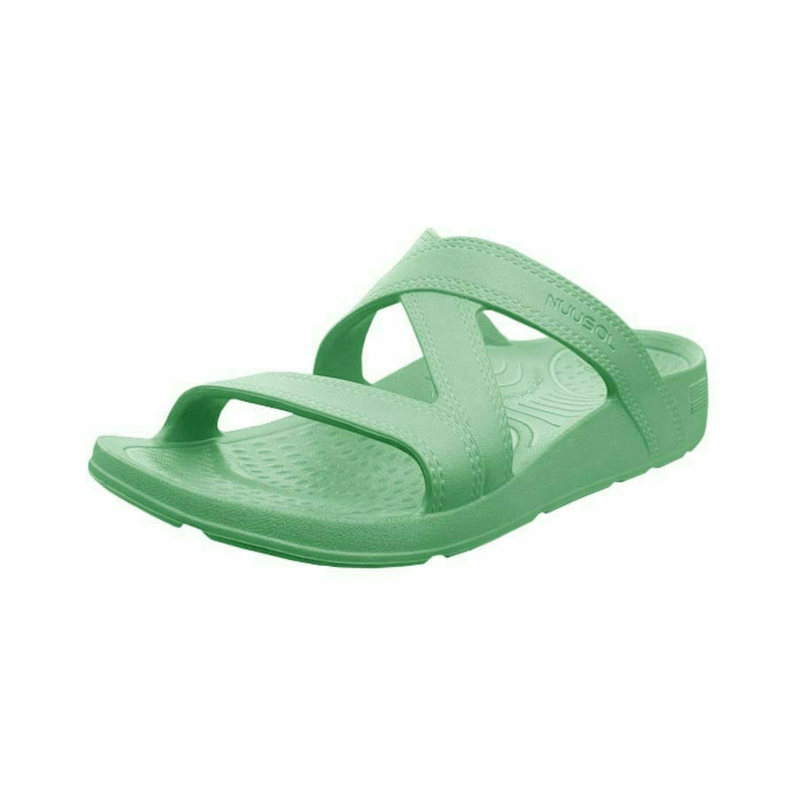 NuuSol Womens Hailey Slide Sandals  -  W6 / Sage Green