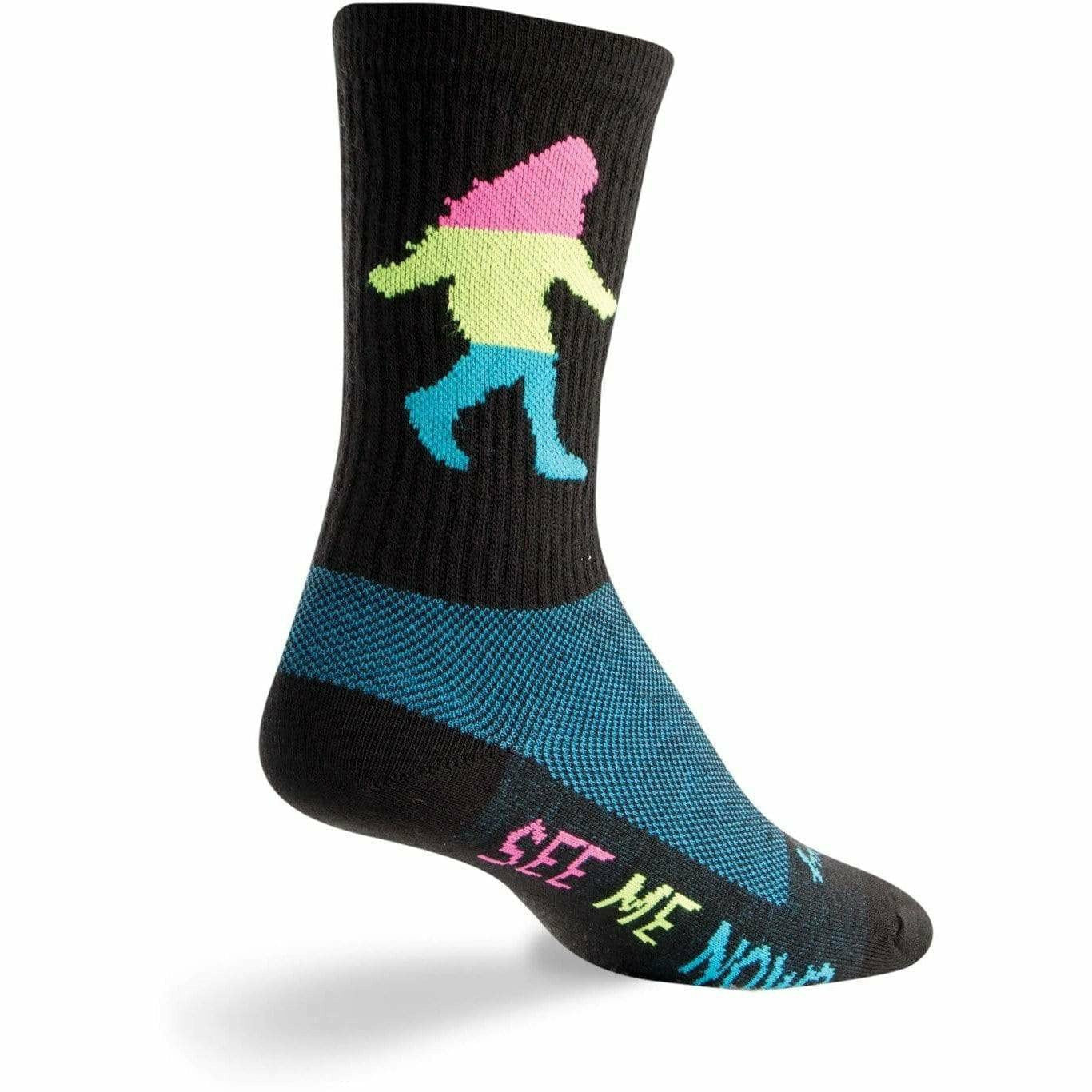 SockGuy Sasquatch 2 Neon Turbo Wool Crew Socks  -  Small/Medium