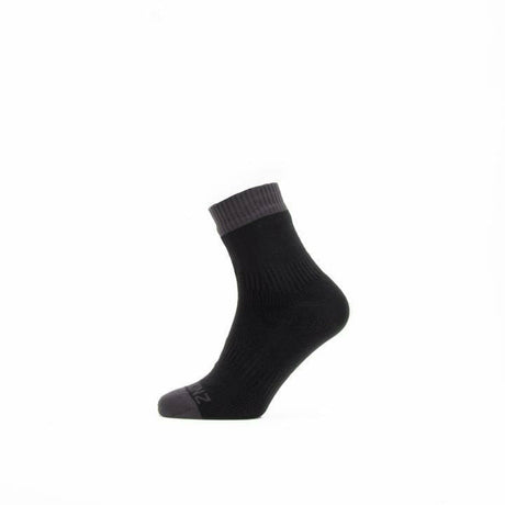 Sealskinz Waterproof Warm Weather Soft Touch Ankle Socks  -  Small / Black/Gray