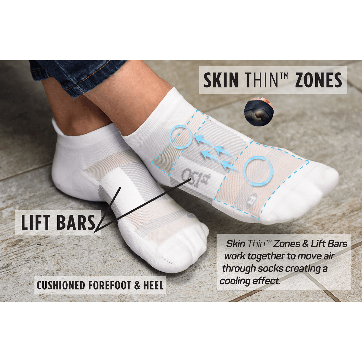 OS1st Thin Air No Show Socks  - 