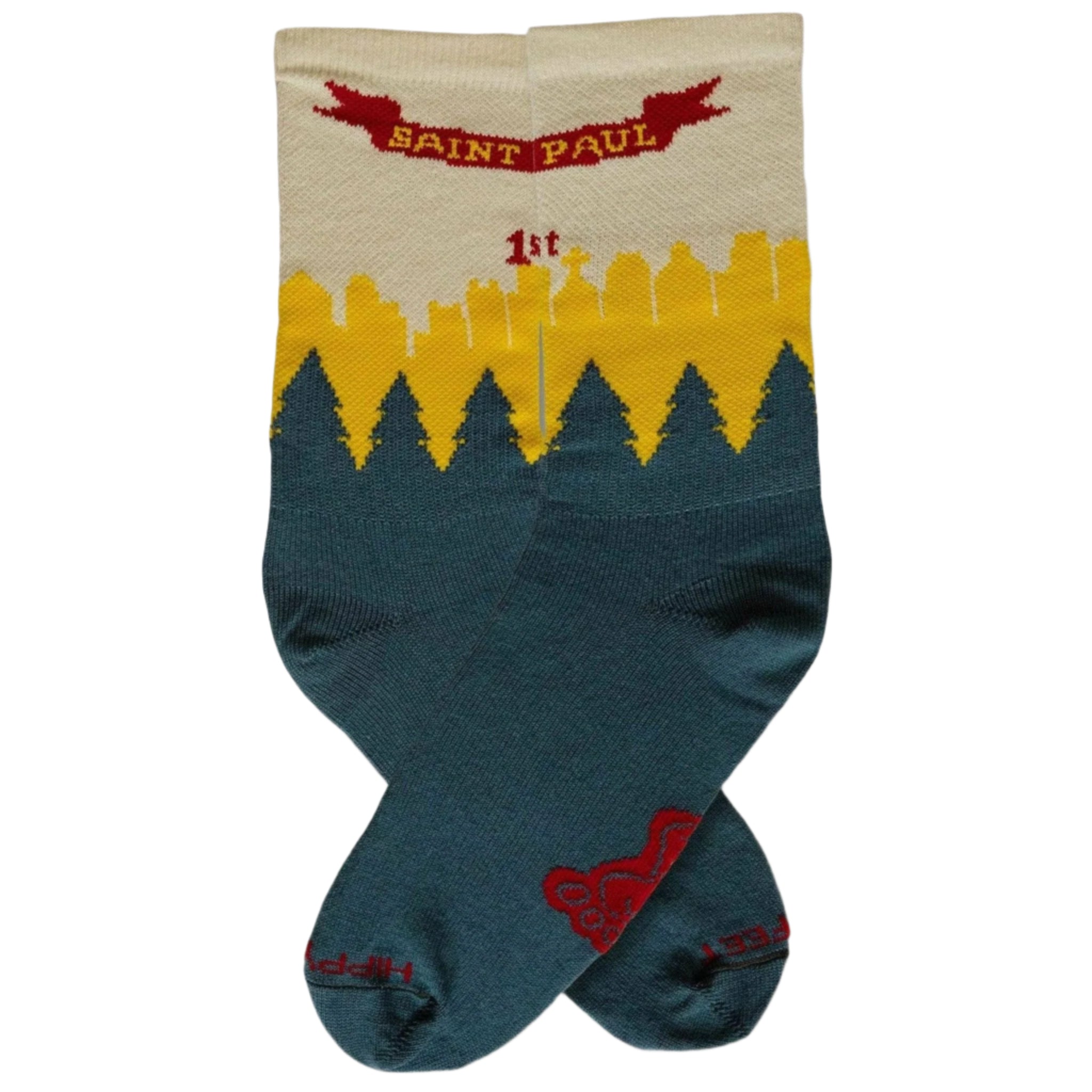 Hippy Feet St Paul Skyline Crew Socks  -  Small / St Paul